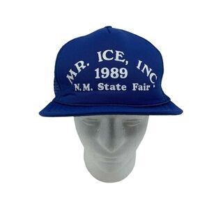 Vintage Mr. Ice New Mexico State Fair 1989 Hat Men's Size Snapback Mesh Trucker